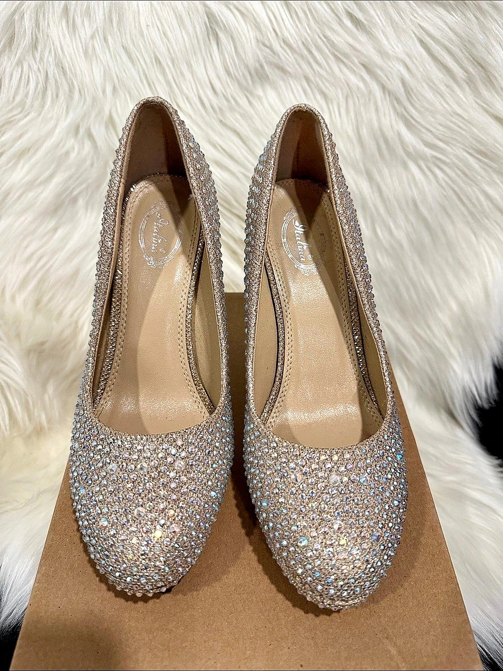 J. Renee Rhinestone Pointed Toe Heels Silver US 7.5